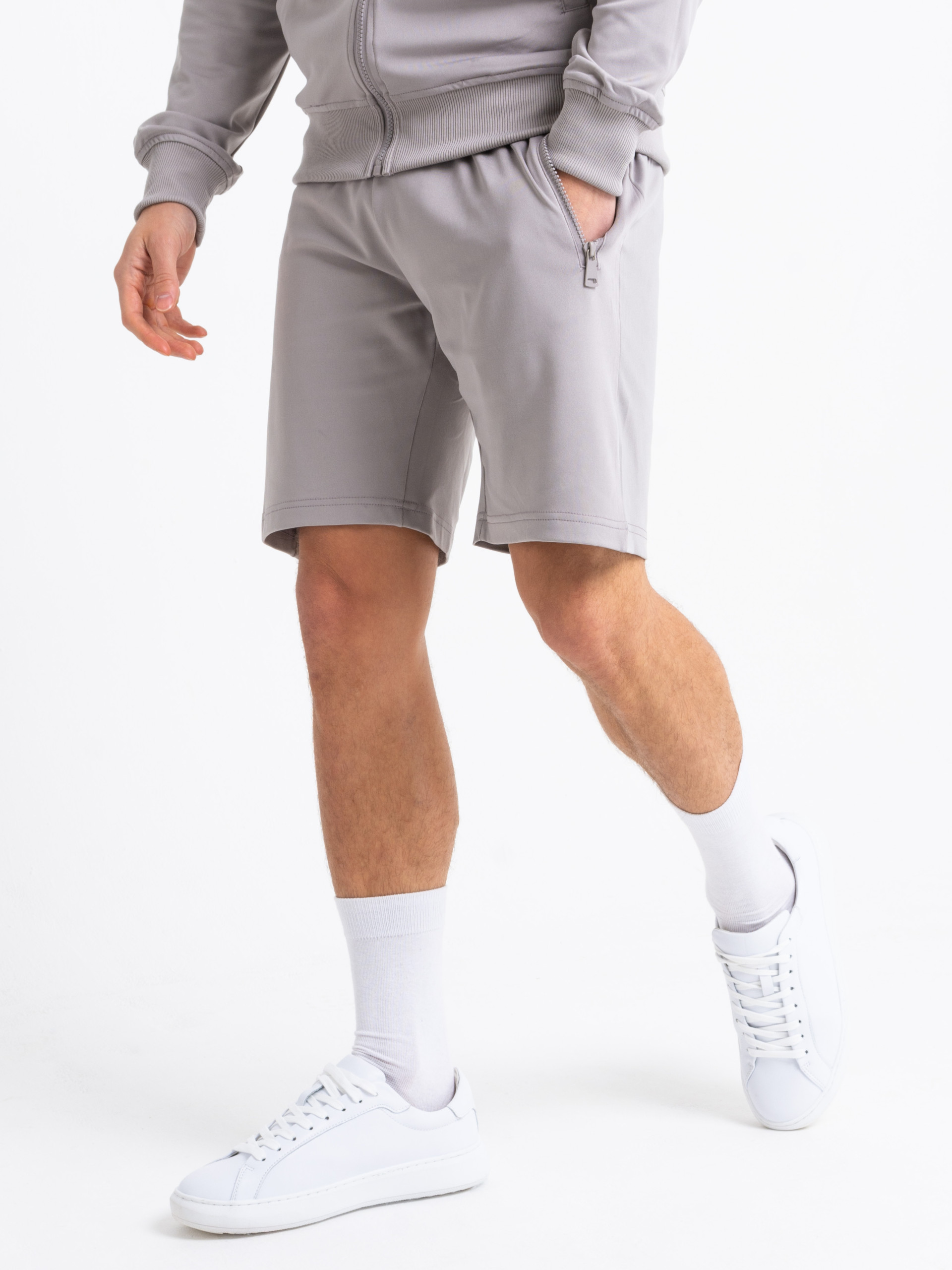 ASOS DESIGN oversized jersey shorts in gray marl