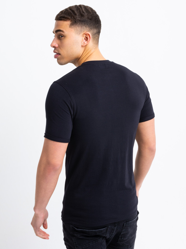 Premium Muscle Fit T-Shirt with Rolled Sleeves in Black | Men's ...