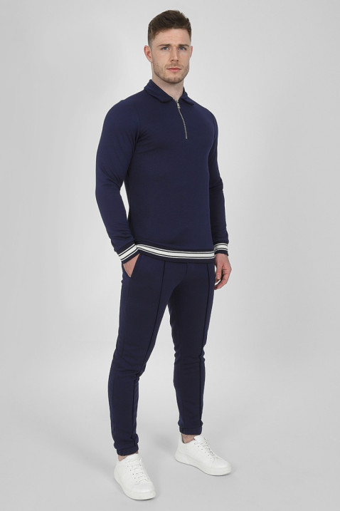 Jacquard Lux Tracksuit in Navy | Men's Clothing & Fashion | HisColumn