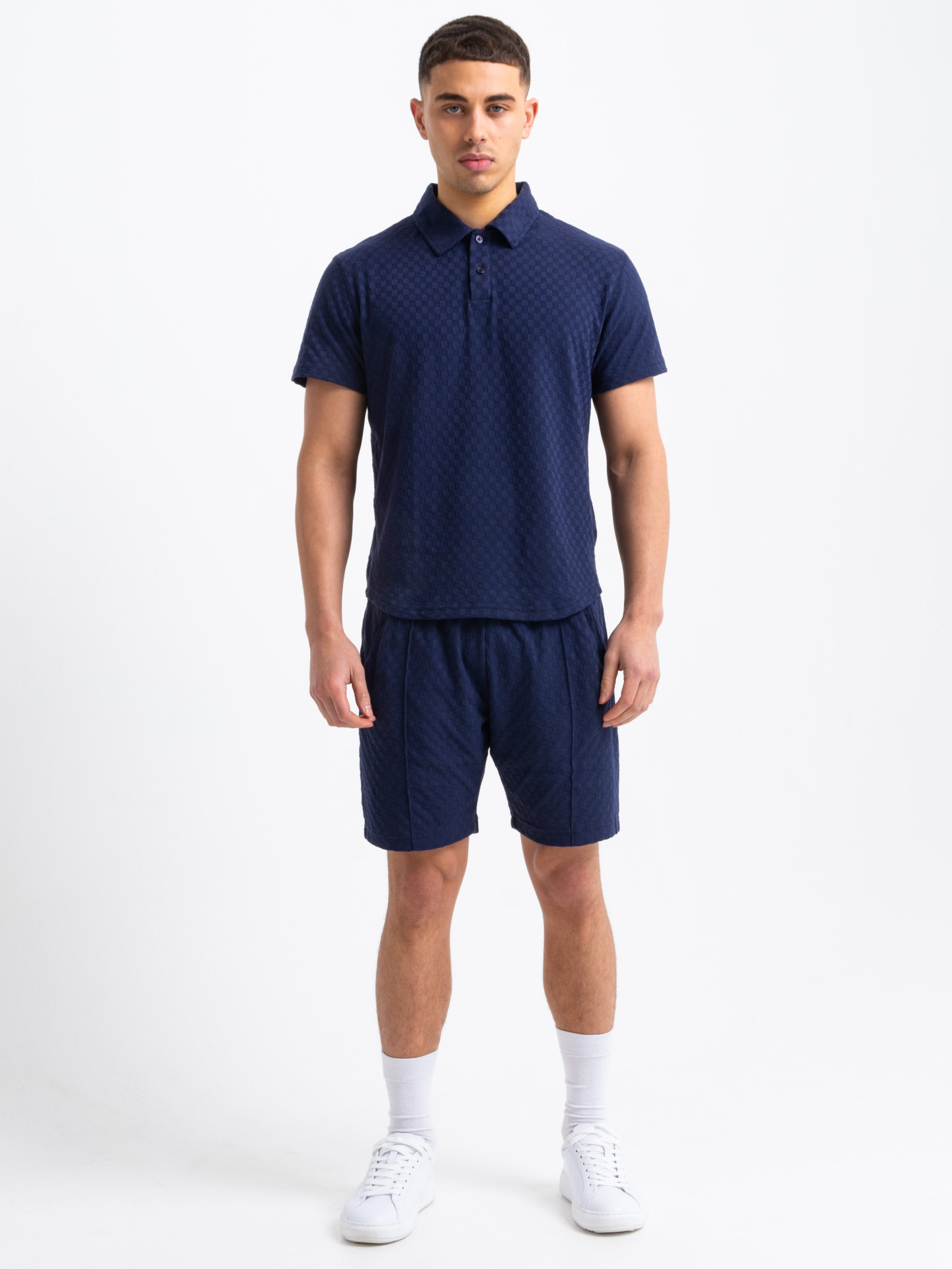 Artisan Polo Collar Set in Navy | Men's Clothing & Fashion | HisColumn