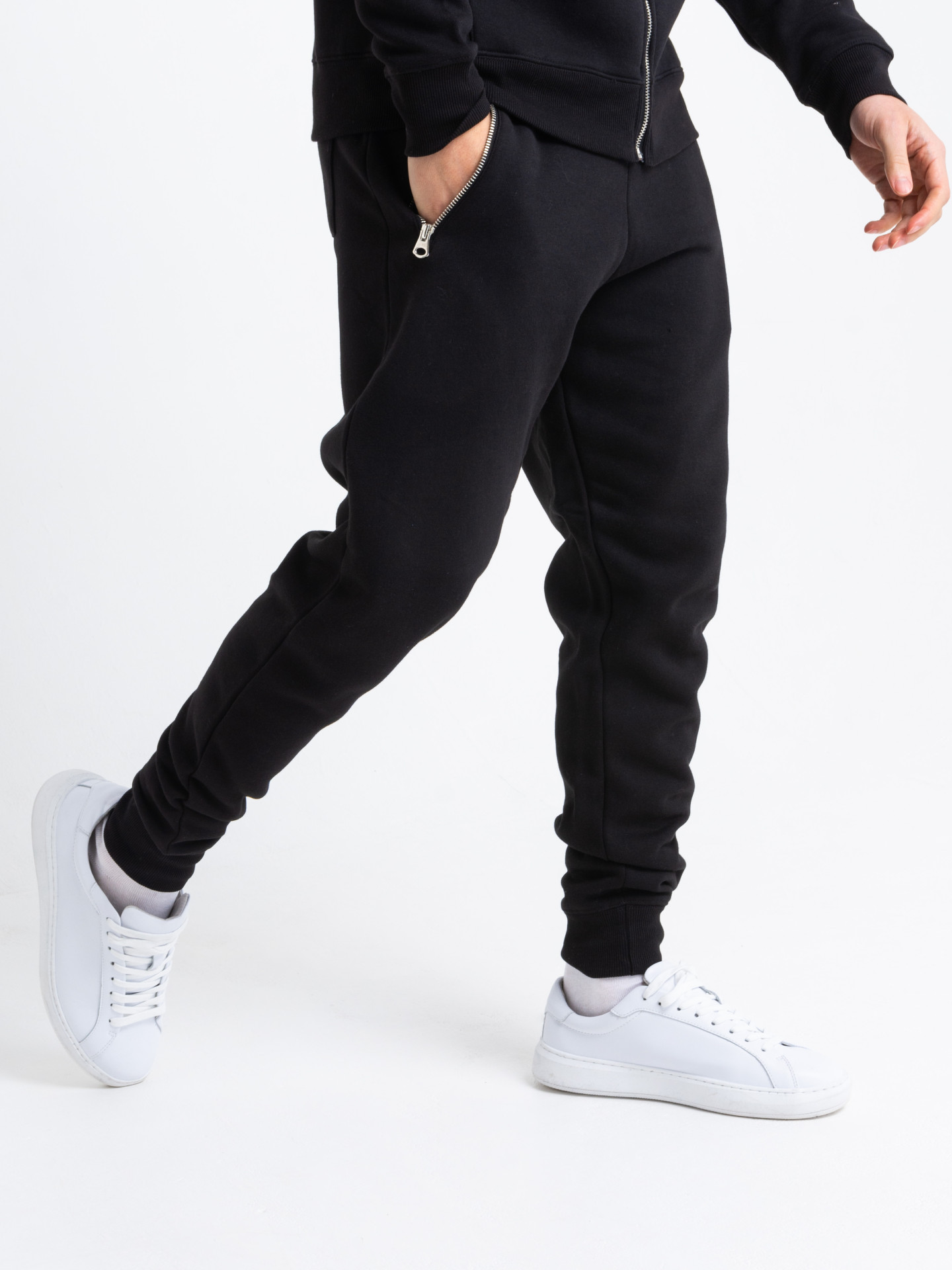 Silver Zip Tracksuit in Black | Men's Clothing & Fashion | HisColumn